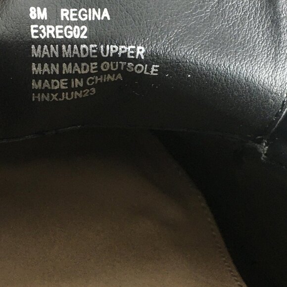 Y2K Esprit Regina Shoes Womens Size 8M Black Loafer Heels Chunky Lug Sole 90s - Picture 3 of 13